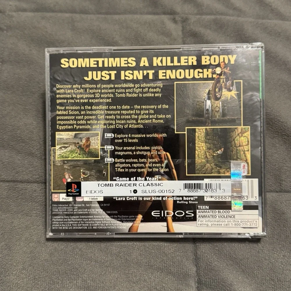 Tomb Raider Greatest Hits PS1 Playstation 1 Complete + Reg Card